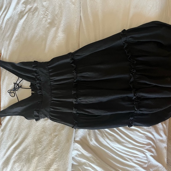 SHONA JOY NICOLETTE LINEN TIERED MIDI DRESS - Picture 4 of 8